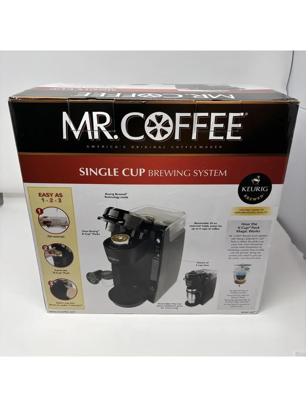 Mr. Coffee BVMC-KG5 Single Cup Brewing System K-Cup Coffee Maker Black Open Box